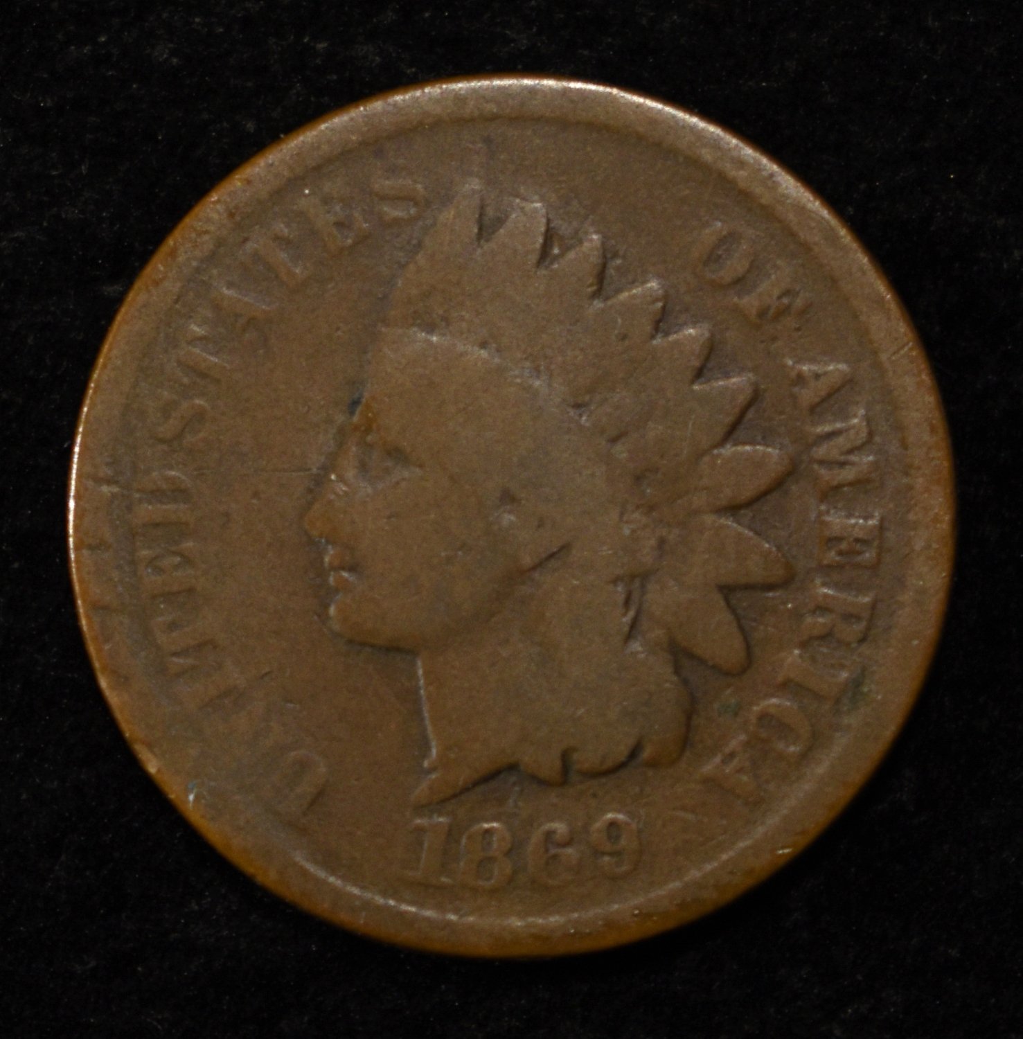 1869 INDIAN CENT GOOD