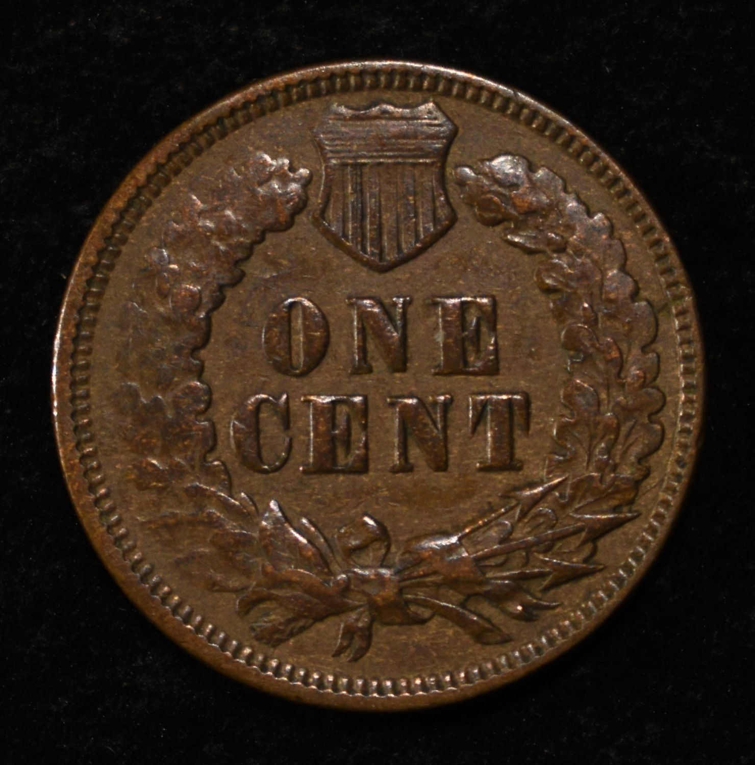 1872 INDIAN CENT AU/BU