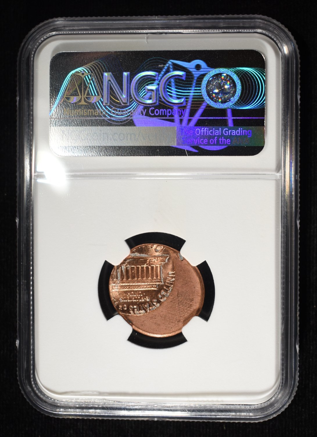 MINT ERROR UNC LINCOLN CENT NGC OFF CENTER BU