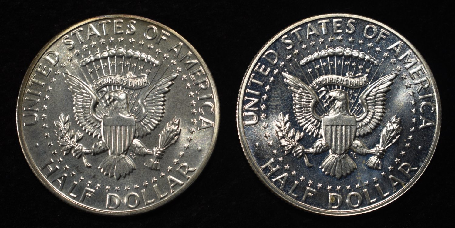 (2) 90% SILVER 1964 KENNEDY HALF DOLLARS PROOF BU