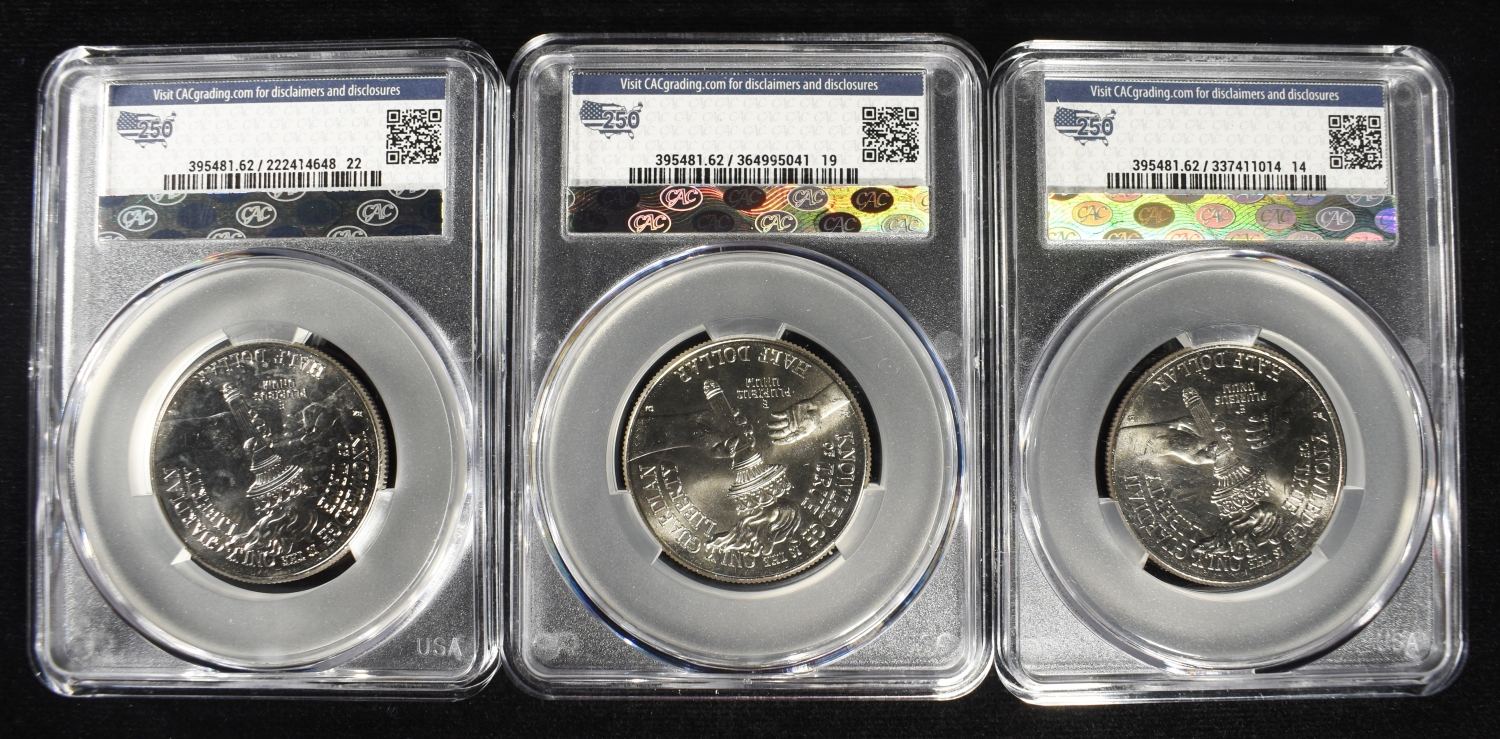 (3) 1776-2026-P ENDURING LIBERTY 50C CAC MS62