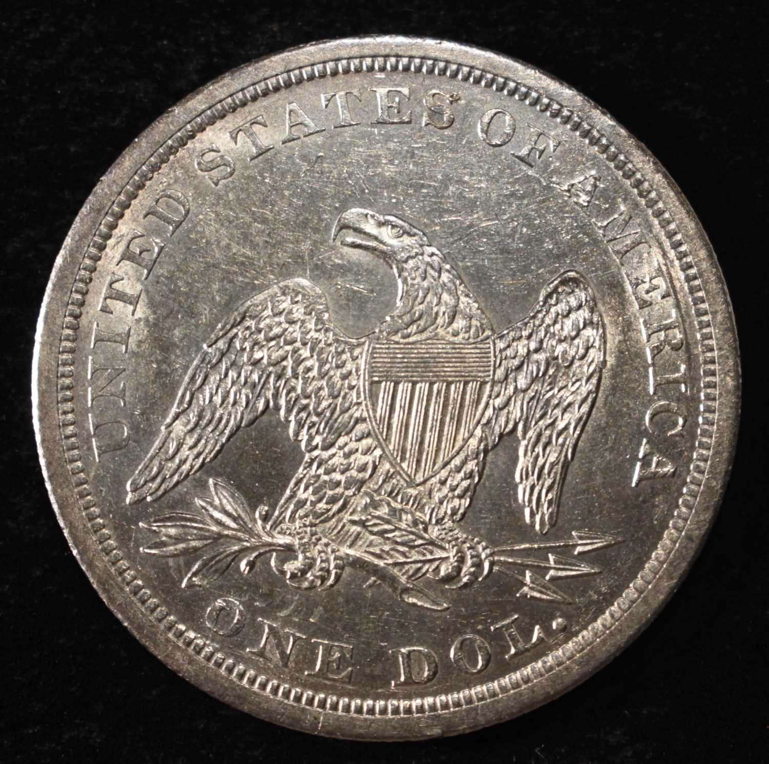 1841 SEATED LIBERTY DOLLAR CH BU