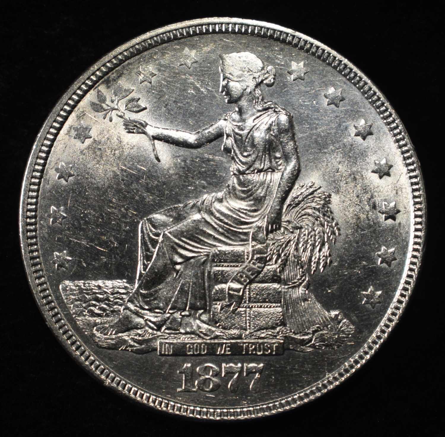 1877 TRADE DOLLAR BU