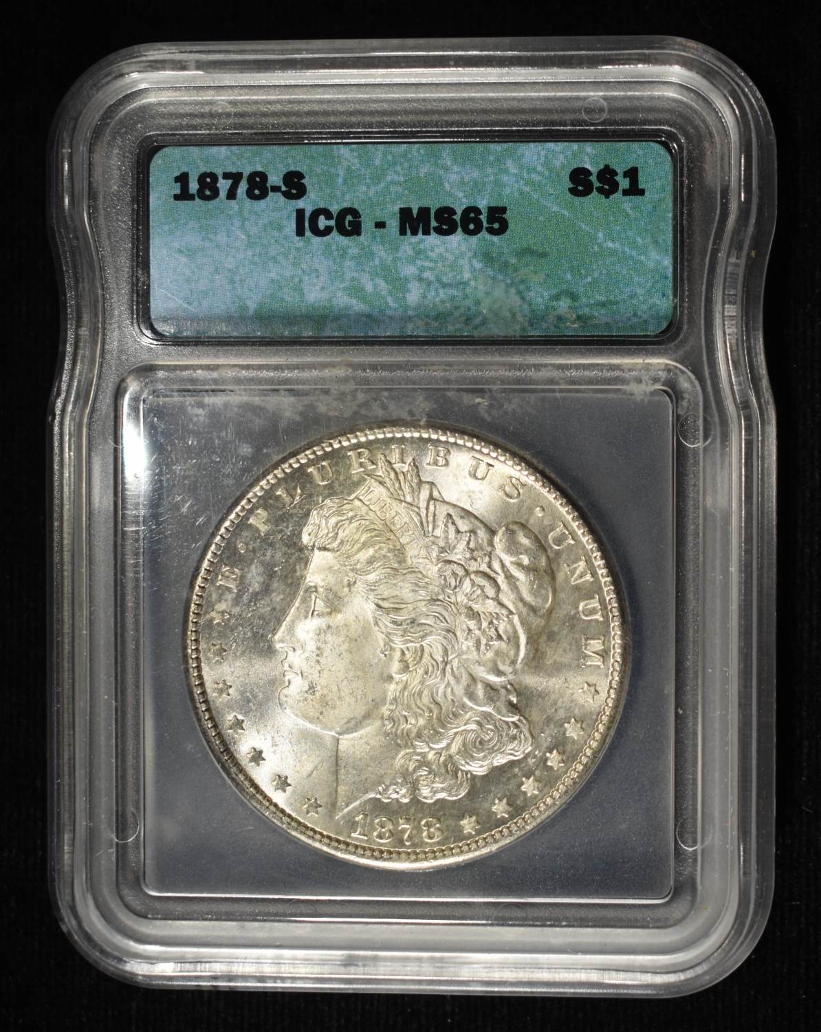1878-S MORGAN DOLLAR ICG MS-65