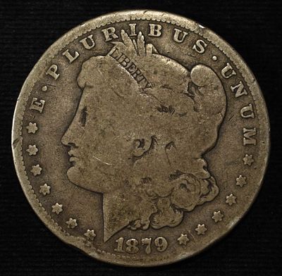 1879 MORGAN DOLLAR. WEEKLY COIN & CURRENCY AUCTIONS ESTIMATE $75 - $100.