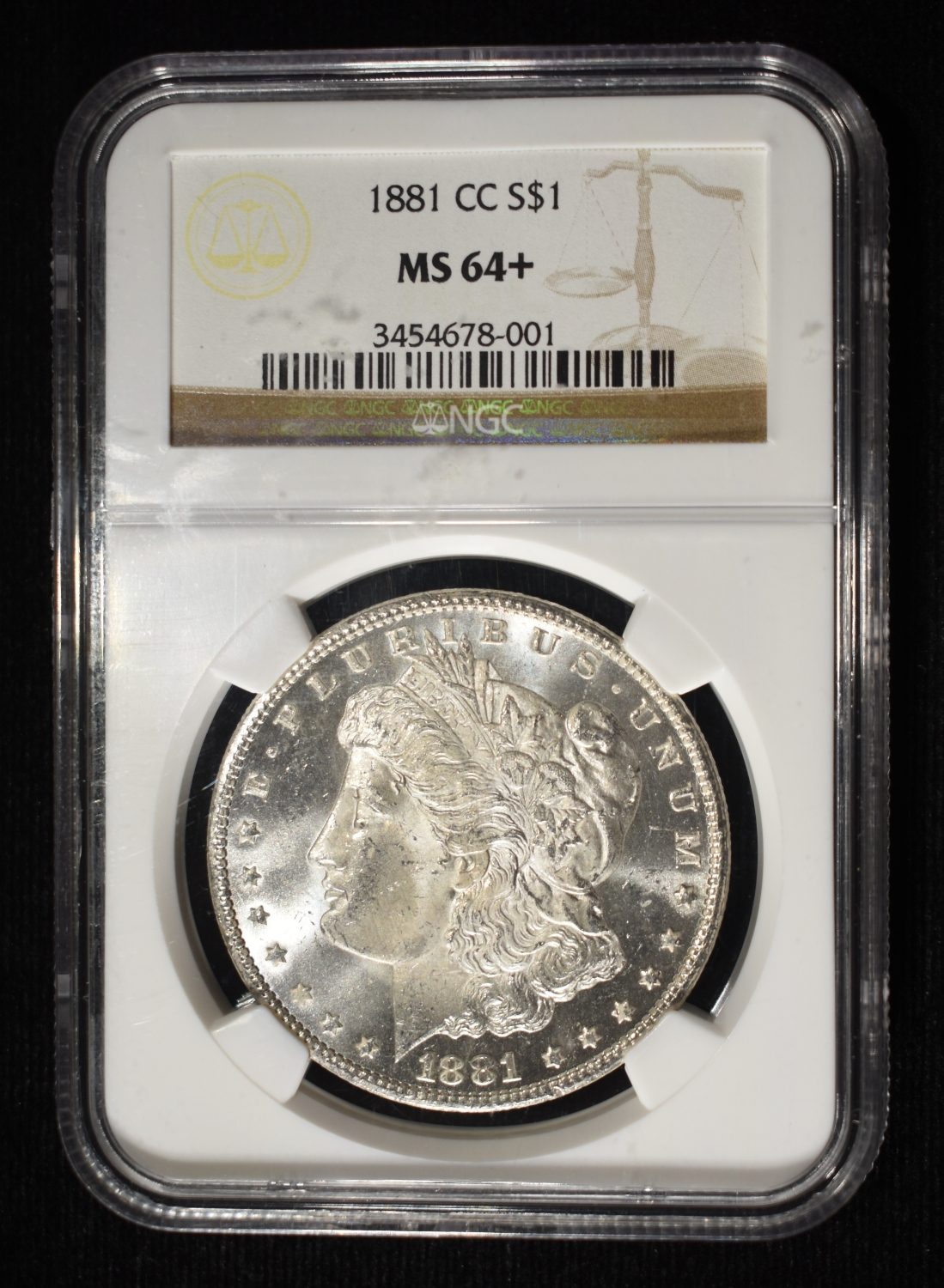 1881-CC MORGAN DOLLAR NGC MS-64+