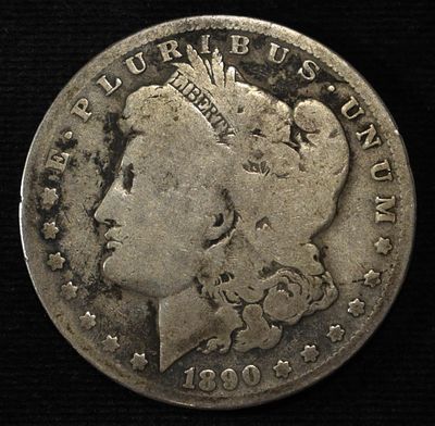 1890-O MORGAN DOLLAR. TOP RATED AUCTION HOUSE ESTIMATE $75 - $100.