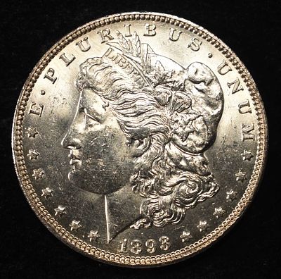 1893-O MORGAN DOLLAR CH BU. TOP RATED AUCTION HOUSE ESTIMATE $8000 - $10000.