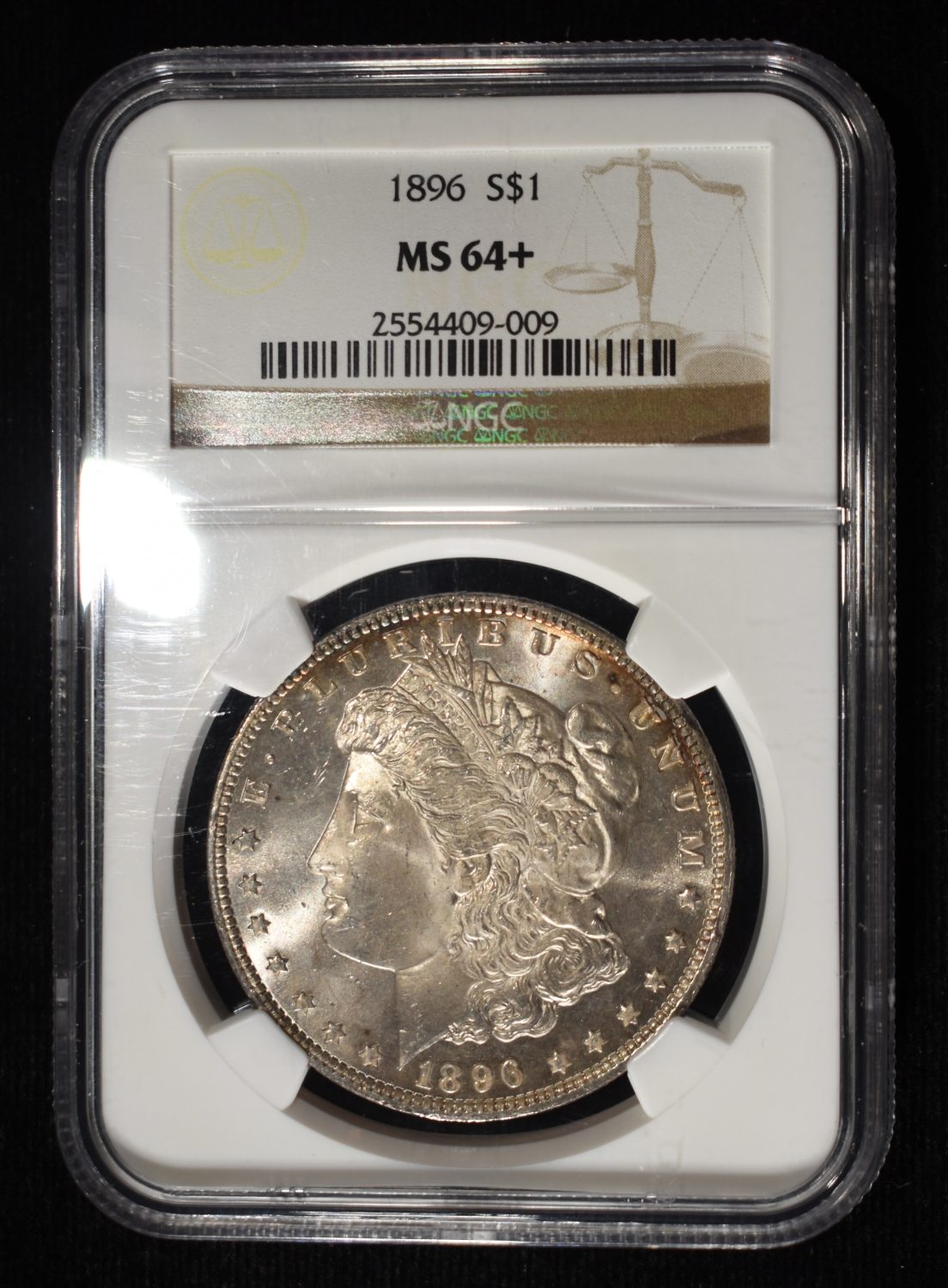 1896 MORGAN DOLLAR NGC MS-64+