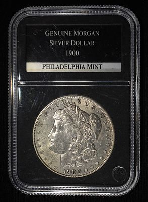1900 MORGAN DOLLAR PCS. LEADERS IN ON-LINE AUCTIONS ESTIMATE $75 - $100.
