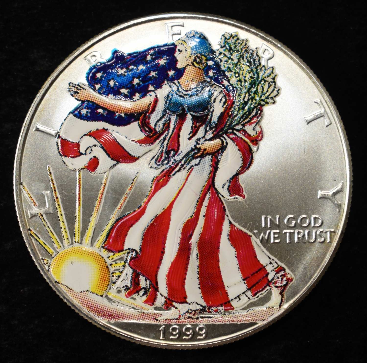 1999 AMERICAN SILVER EAGLE COLORIZED