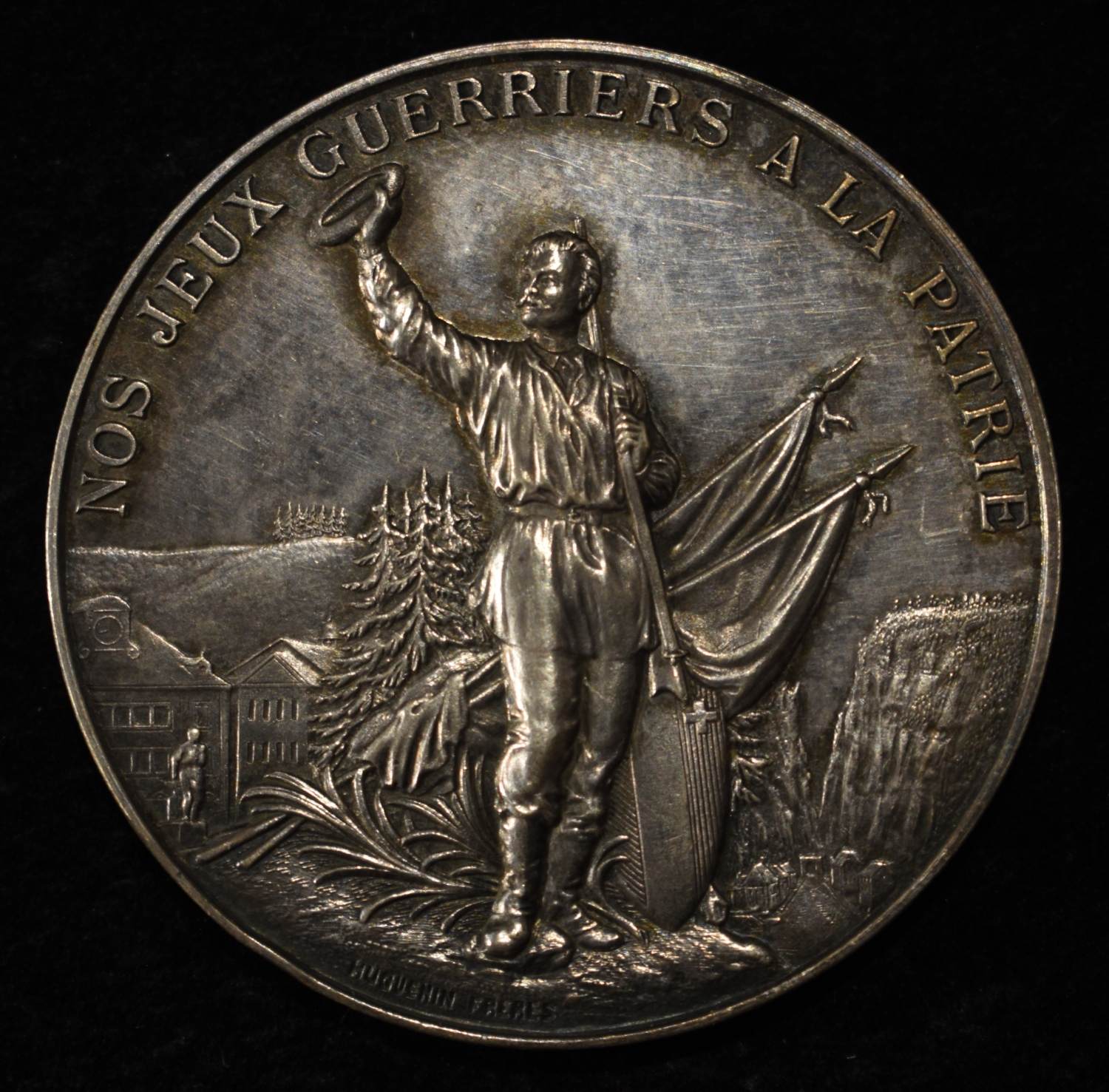 1892 SWISS SHOOTING MEDAL LE LOCLE SILVER