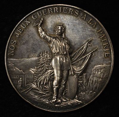1892 SWISS SHOOTING MEDAL LE LOCLE SILVER. CHECK OUT OUR UPCOMING AUCTIONS ESTIMATE $500 - $600.