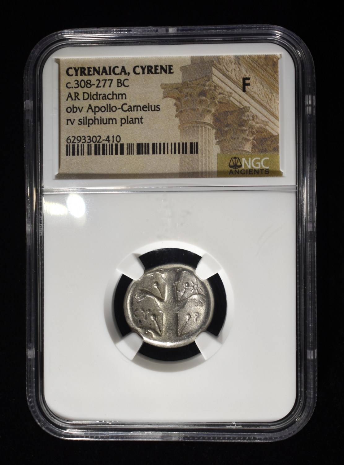 c.308-277 BC AR DIDRACHM NGC F