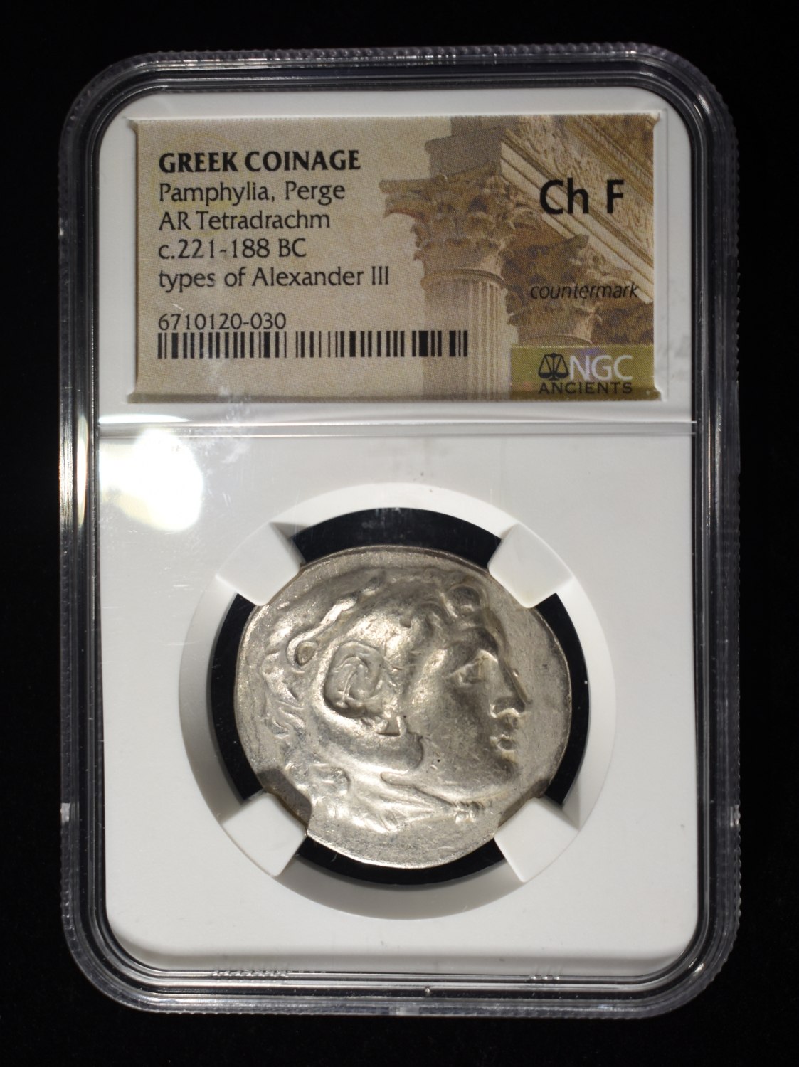c.221-188 BC PAMPHYLIA, PERGE NGC CH F COUNTERMARK