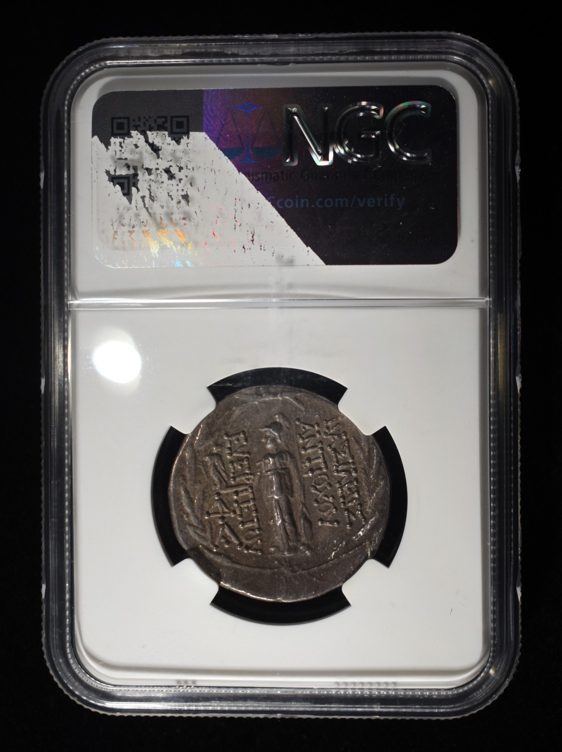 138-129 BC ANTIOCHUS VII AR TETRADRACHM NGC CH VF