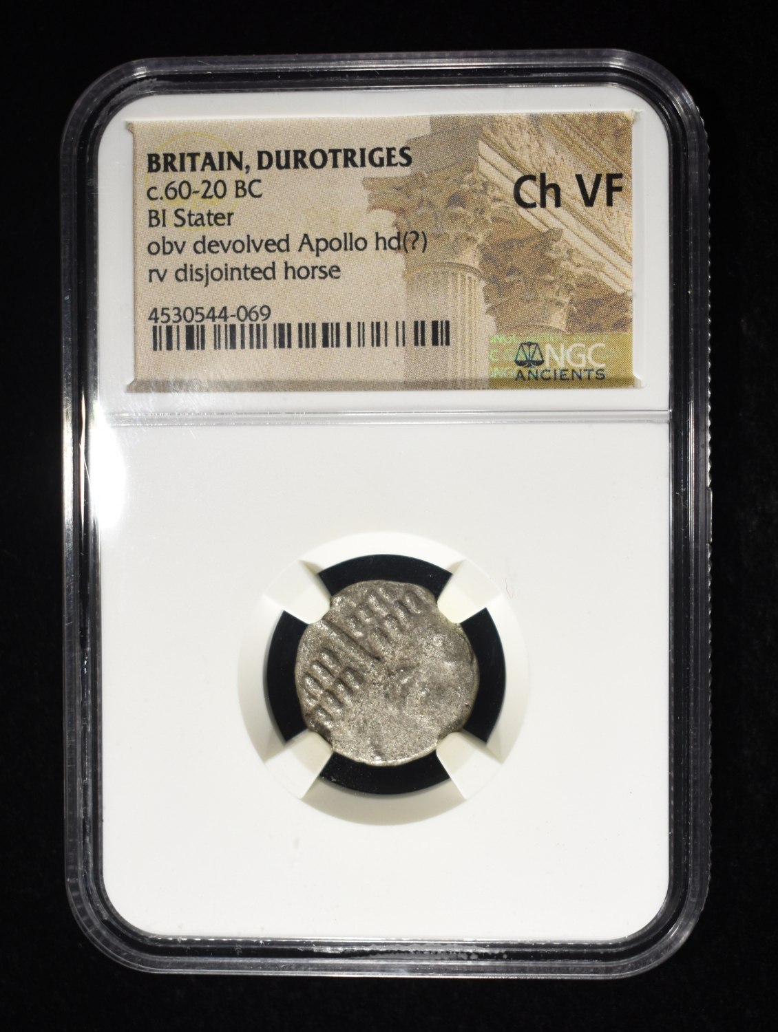 c.60-20 BC BI STATER OBV DEVOLVED APOLLO NGC CH VF