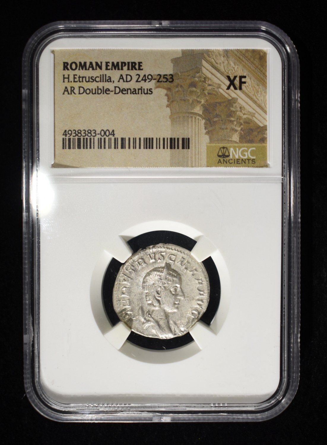 AD 249-253 H ESTRUSCILLA AR DOUBLE-DENARIUS NGC XF