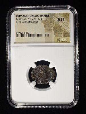 AD 271-274 TETRICUS I ROMANO-GALLIC EMPIRE NGC AU. BID WITH SILVER CITY AUCTIONS ESTIMATE $200 - 