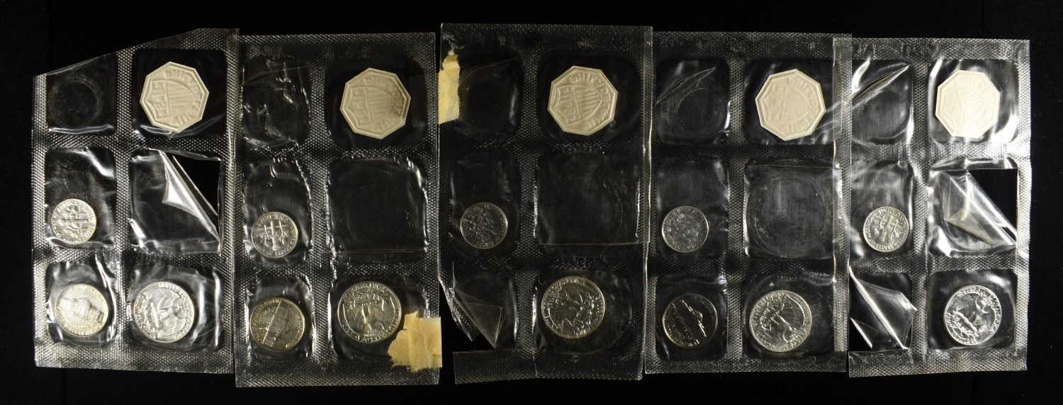 (5) 1957 PARTIAL MINT SETS
