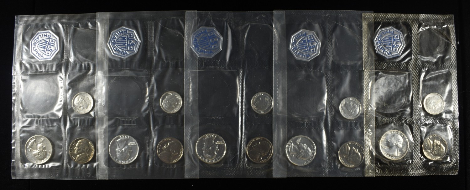 (2) 1962 & (3) 60 PARTIAL MINT SETS