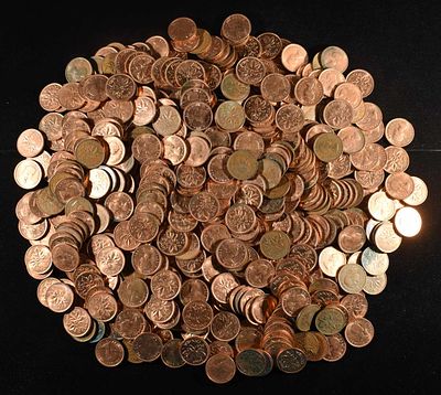 (500) CANADIAN CENTS. WEEKLY COIN & CURRENCY AUCTIONS ESTIMATE $90 - $130.