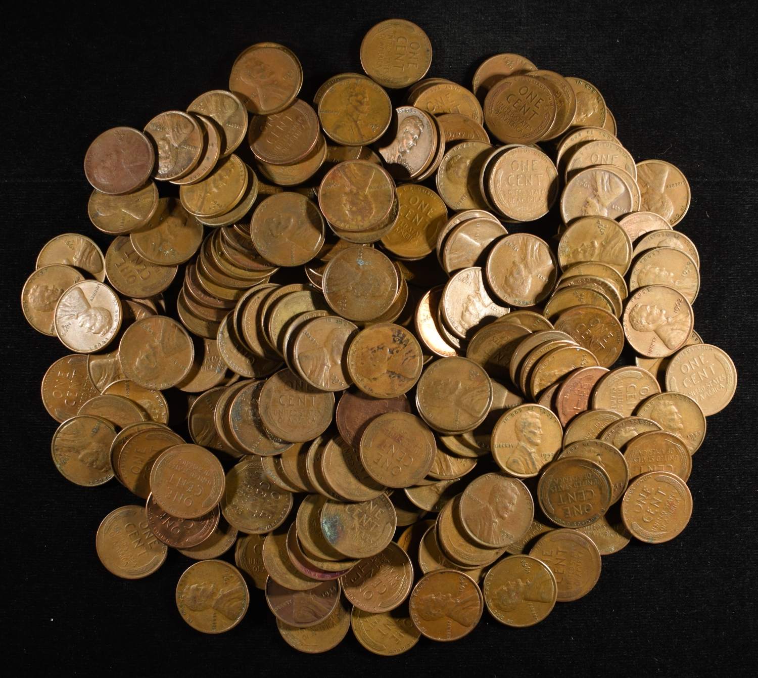 200 "S" MINT WHEAT CENTS