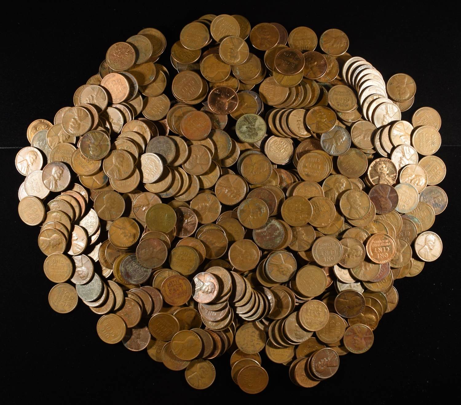 (500) 40'S & 50'S WHEAT CENTS