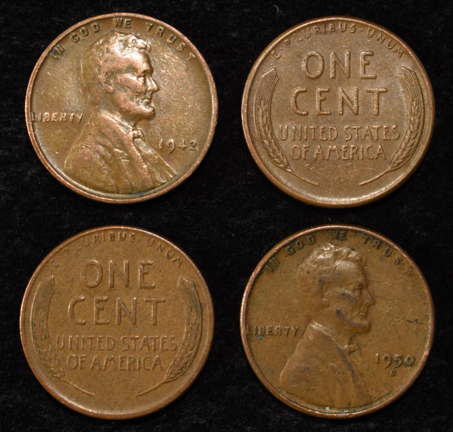(500) 40'S & 50'S WHEAT CENTS