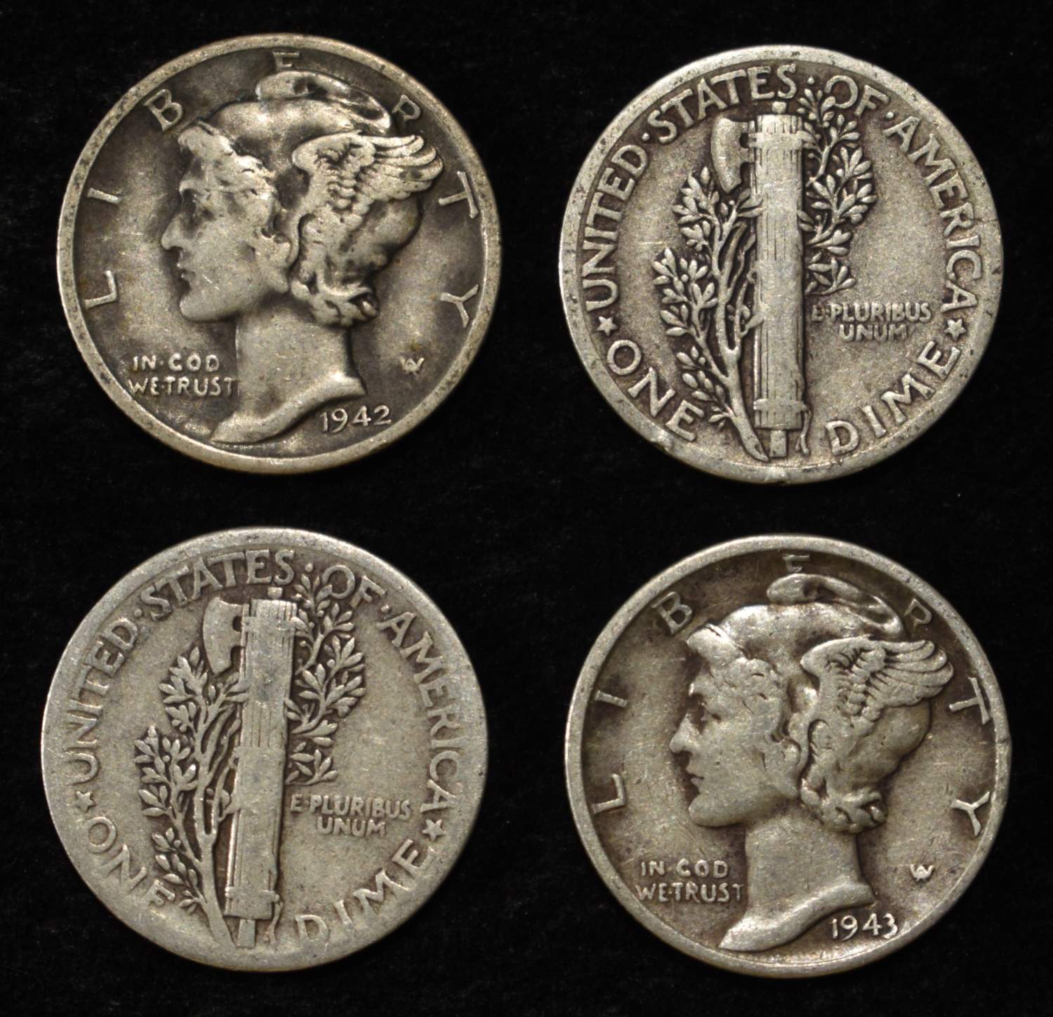 (50) MERCURY DIMES