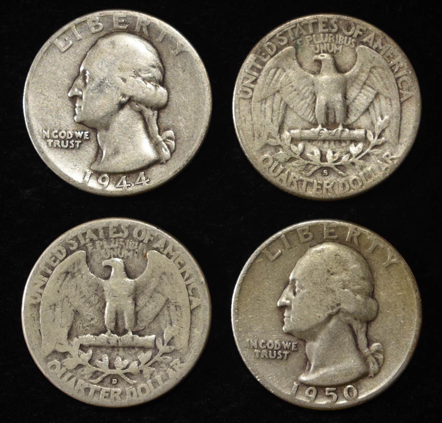 (20) 90% SILVER WASHINGTON QUARTERS