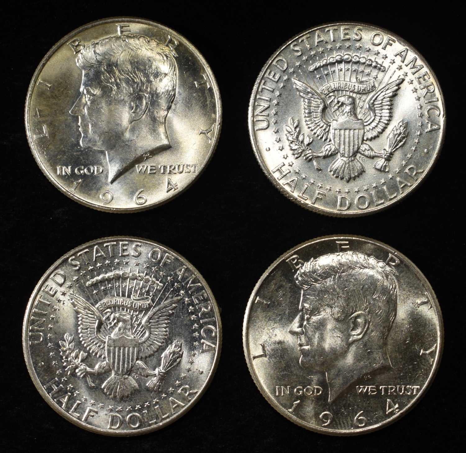 (10) KENNEDY HALF DOLLARS 90% SILVER