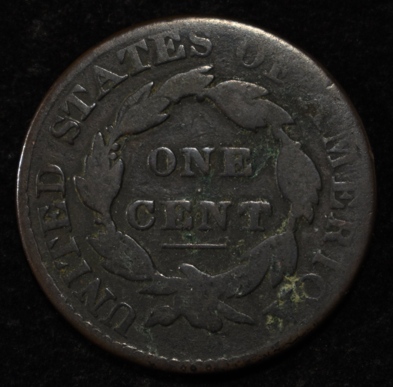 1828 CORONET HEAD LARGE CENT SMALL DATE VG