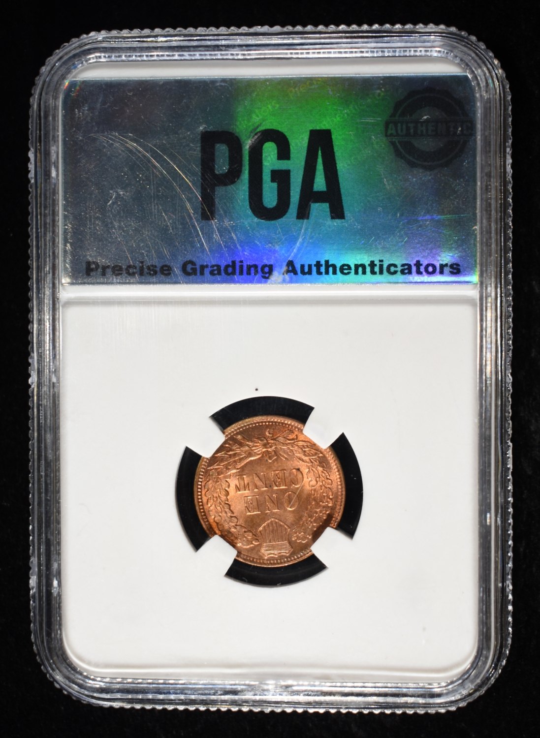 1901 INDIAN CENT PGA GEM BU RED