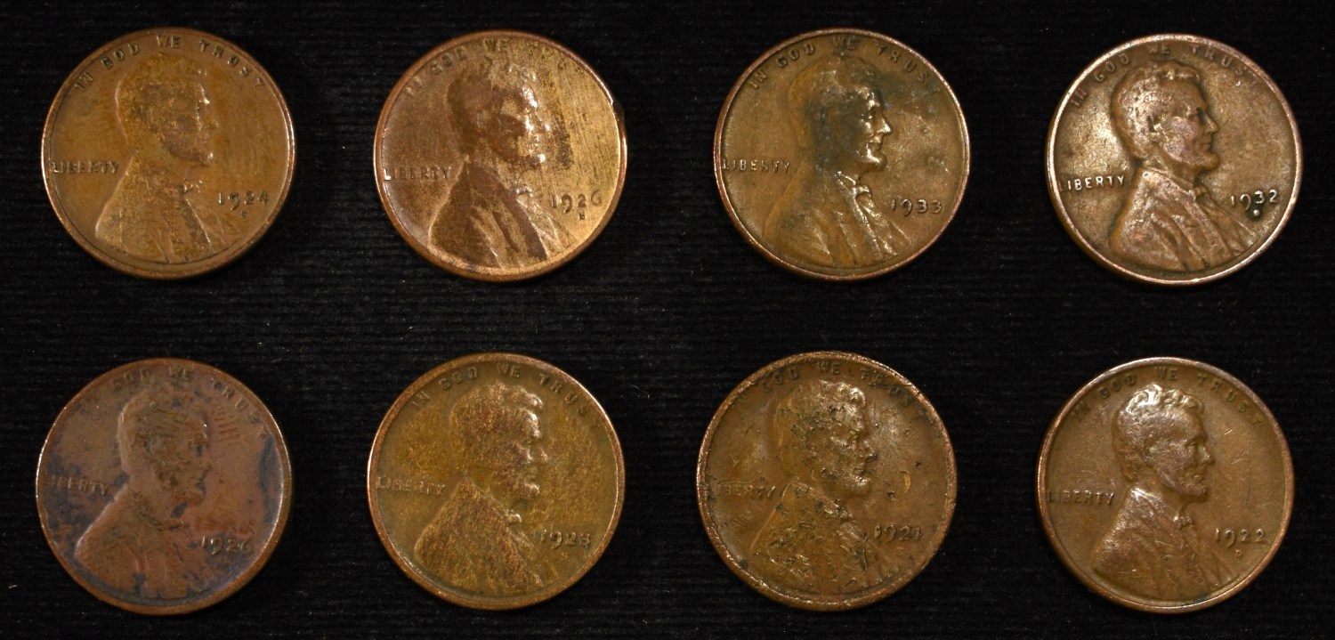 8 NICE EARLY SEMIKEY WHEAT CENTS