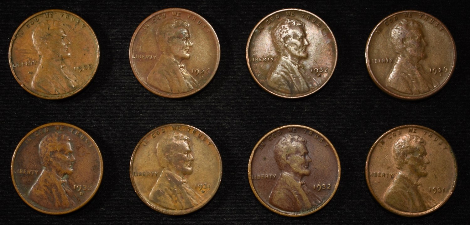8 NICE EARLY SEMIKEY WHEAT CENTS
