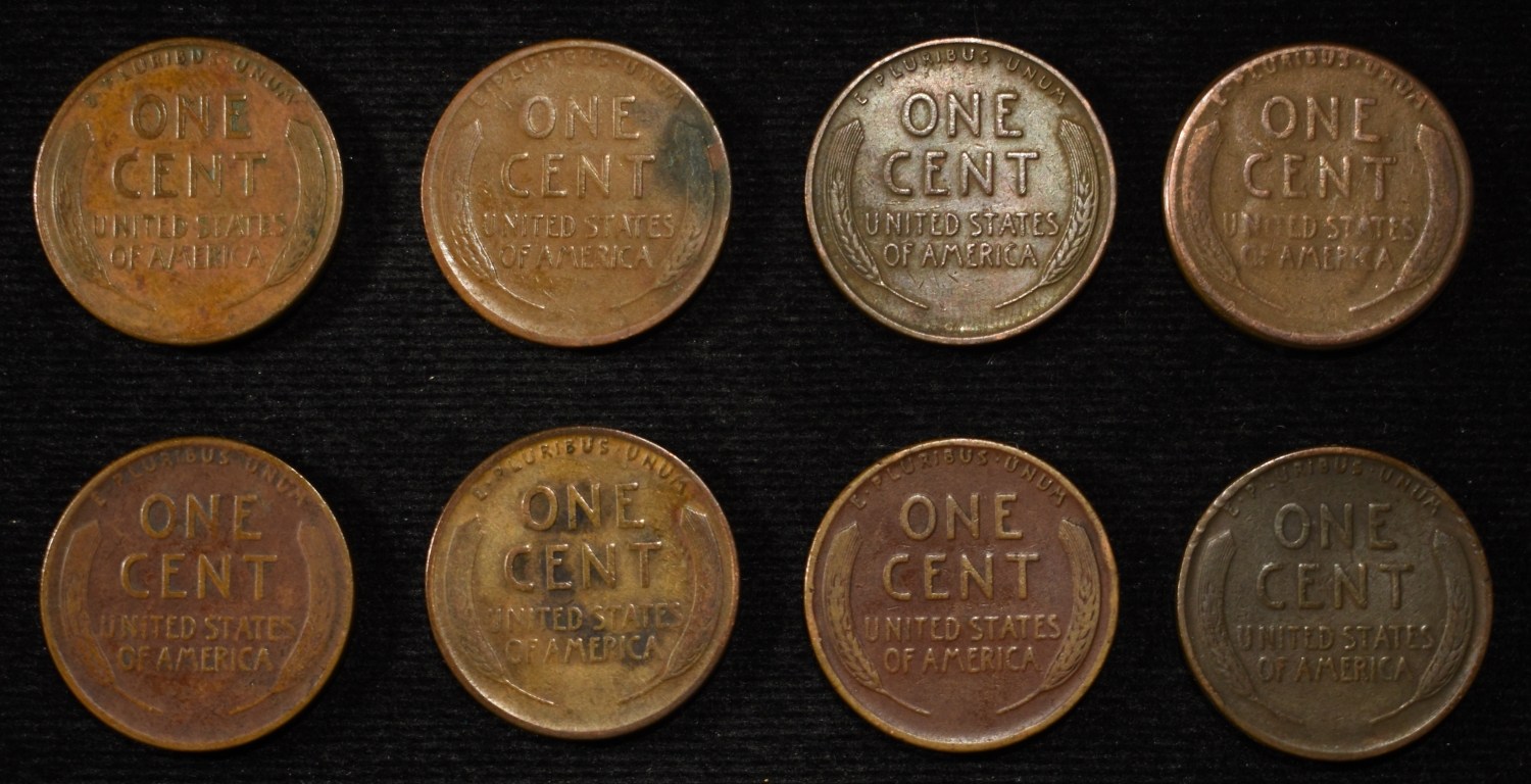 8 NICE EARLY SEMIKEY WHEAT CENTS