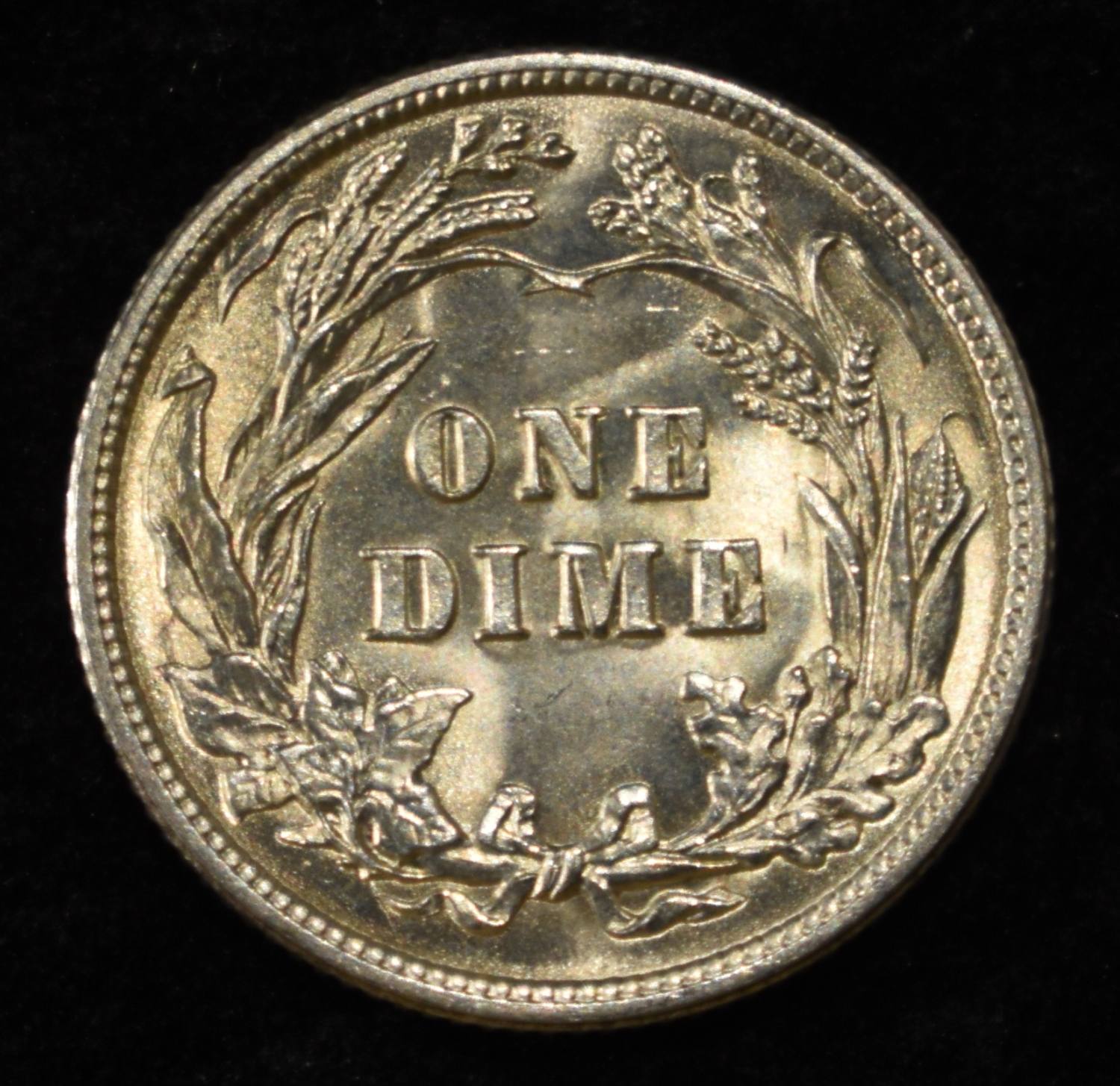 1916 BARBER DIME GEM BU