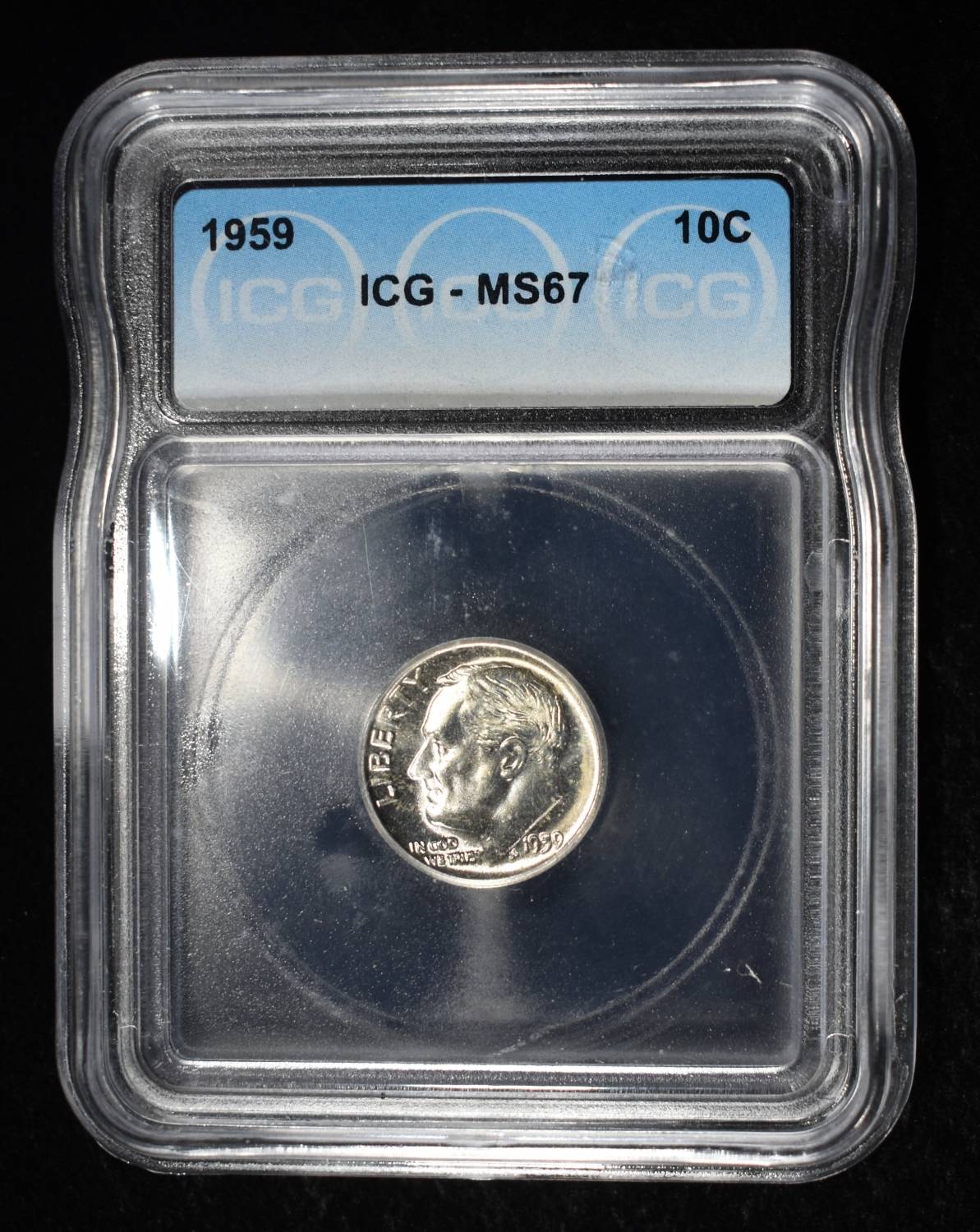 1959 ROOSEVELT DIME ICG MS67