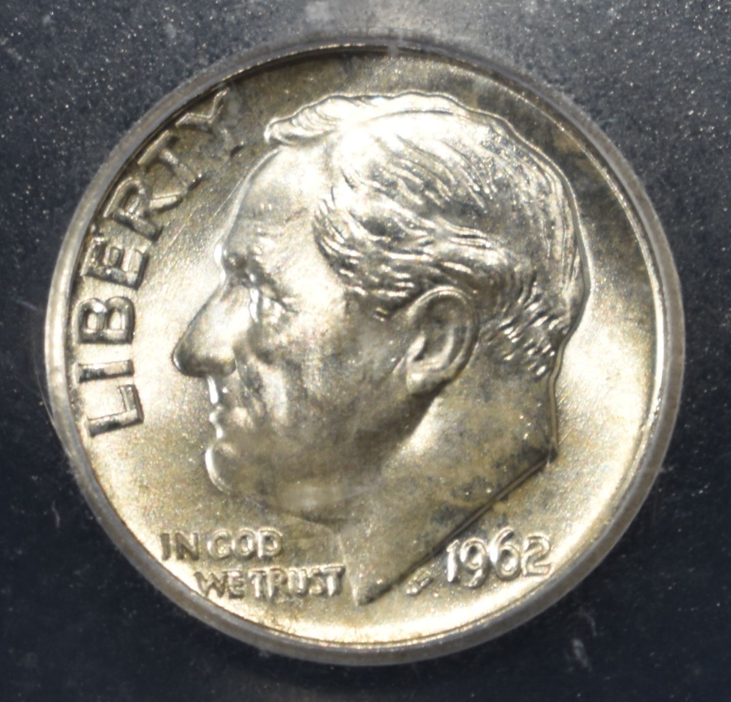 1962-D ROOSEVELT DIME ICG MS67
