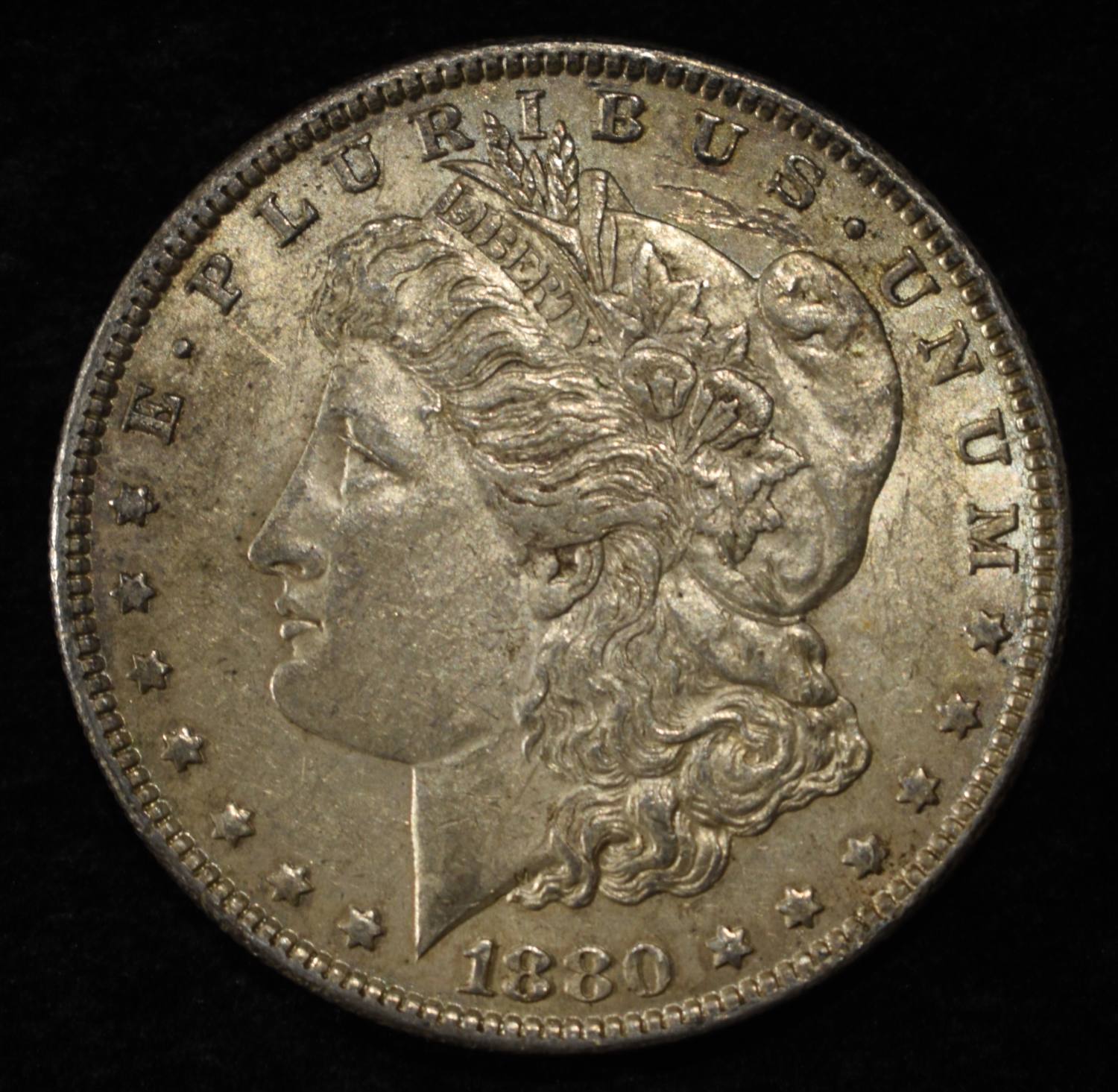 1880-O MORGAN DOLLAR AU