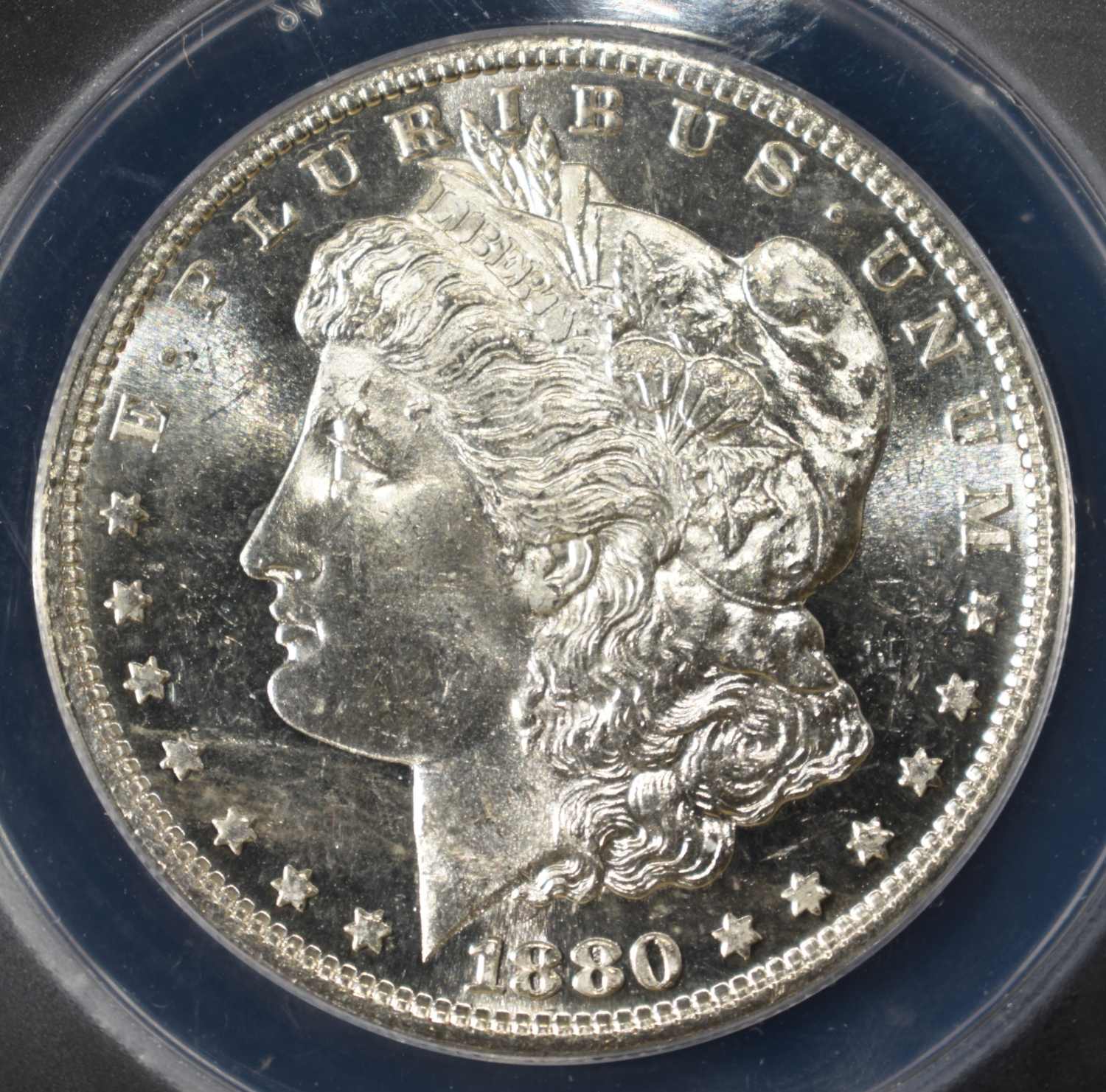 1880-S MORGAN DOLLAR ANACS MS-61 LOOKS PL