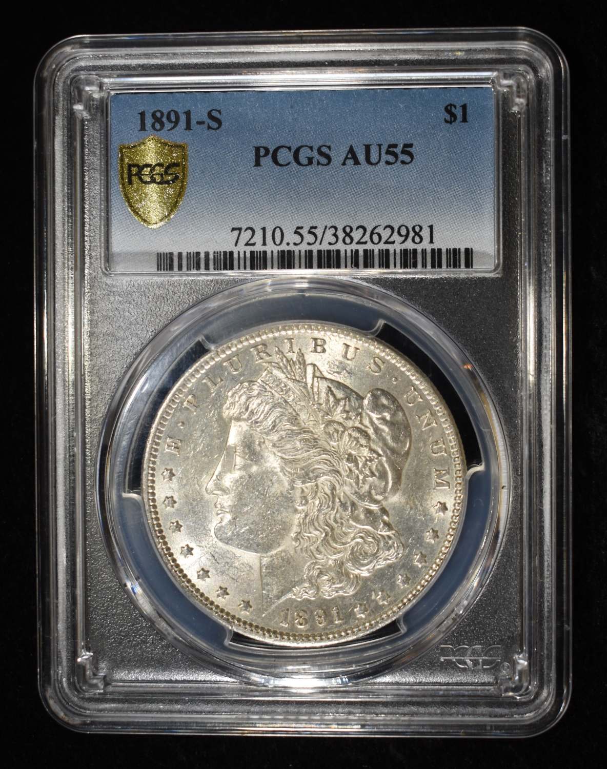 1891-S MORGAN DOLLAR PCGS AU-55