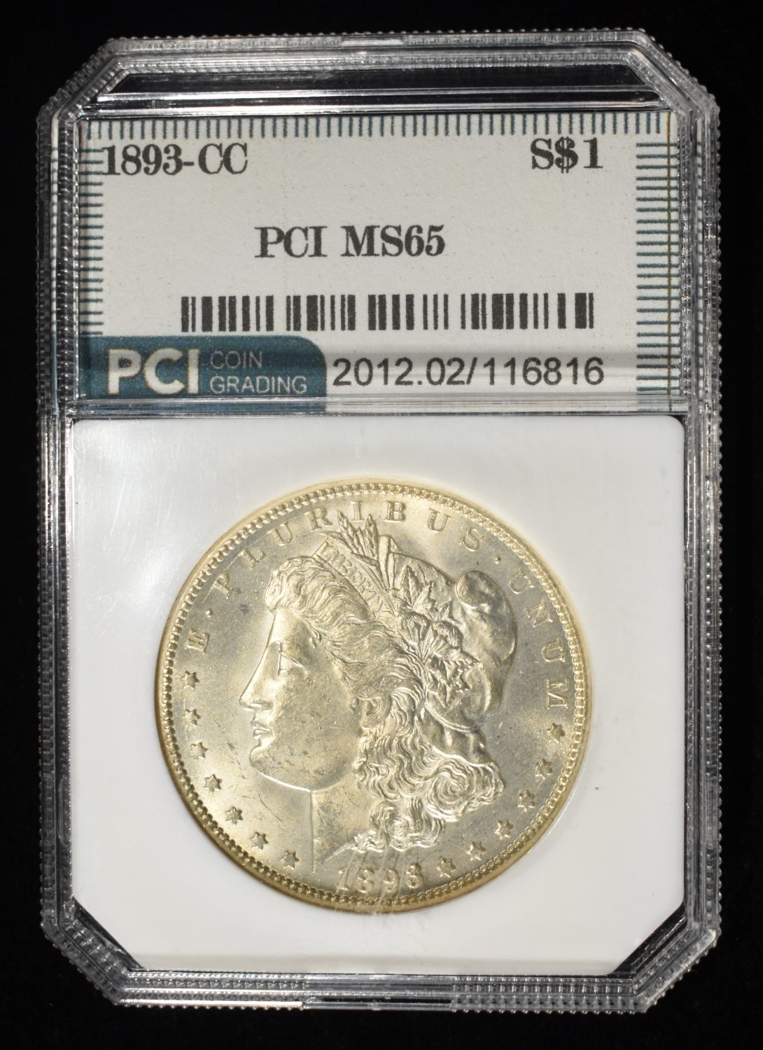 1893-CC MORGAN DOLLAR PCI GEM BU