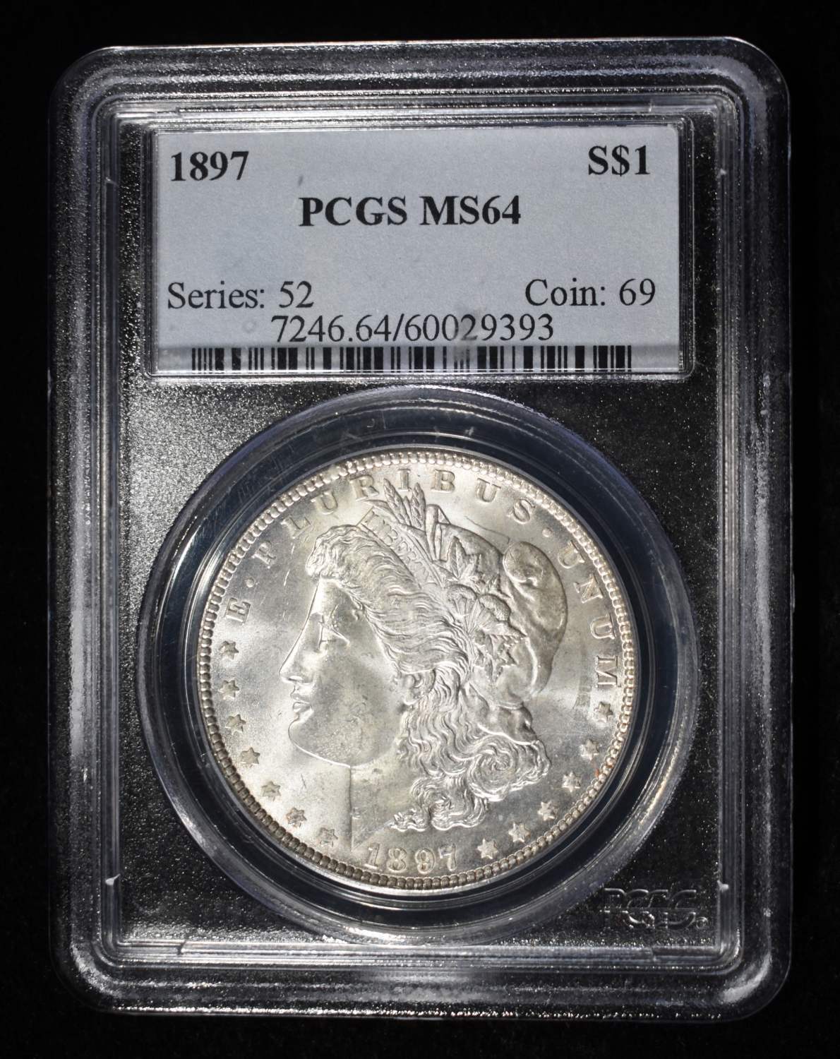 1897 MORGAN DOLLAR PCGS MS-64