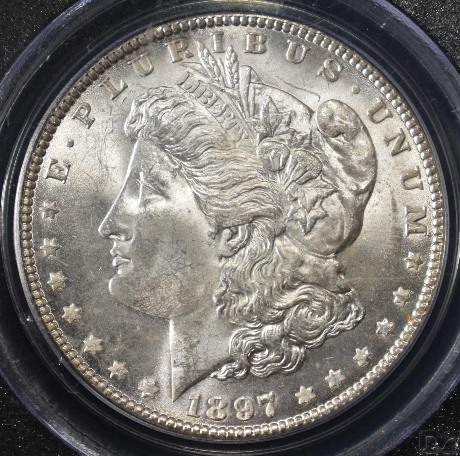 1897 MORGAN DOLLAR PCGS MS-64