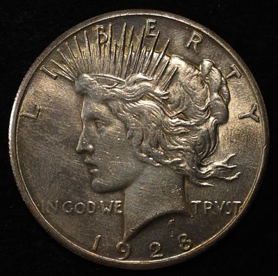1928 PEACE DOLLAR BU. BID WITH SILVER CITY AUCTIONS ESTIMATE $600 - $700.