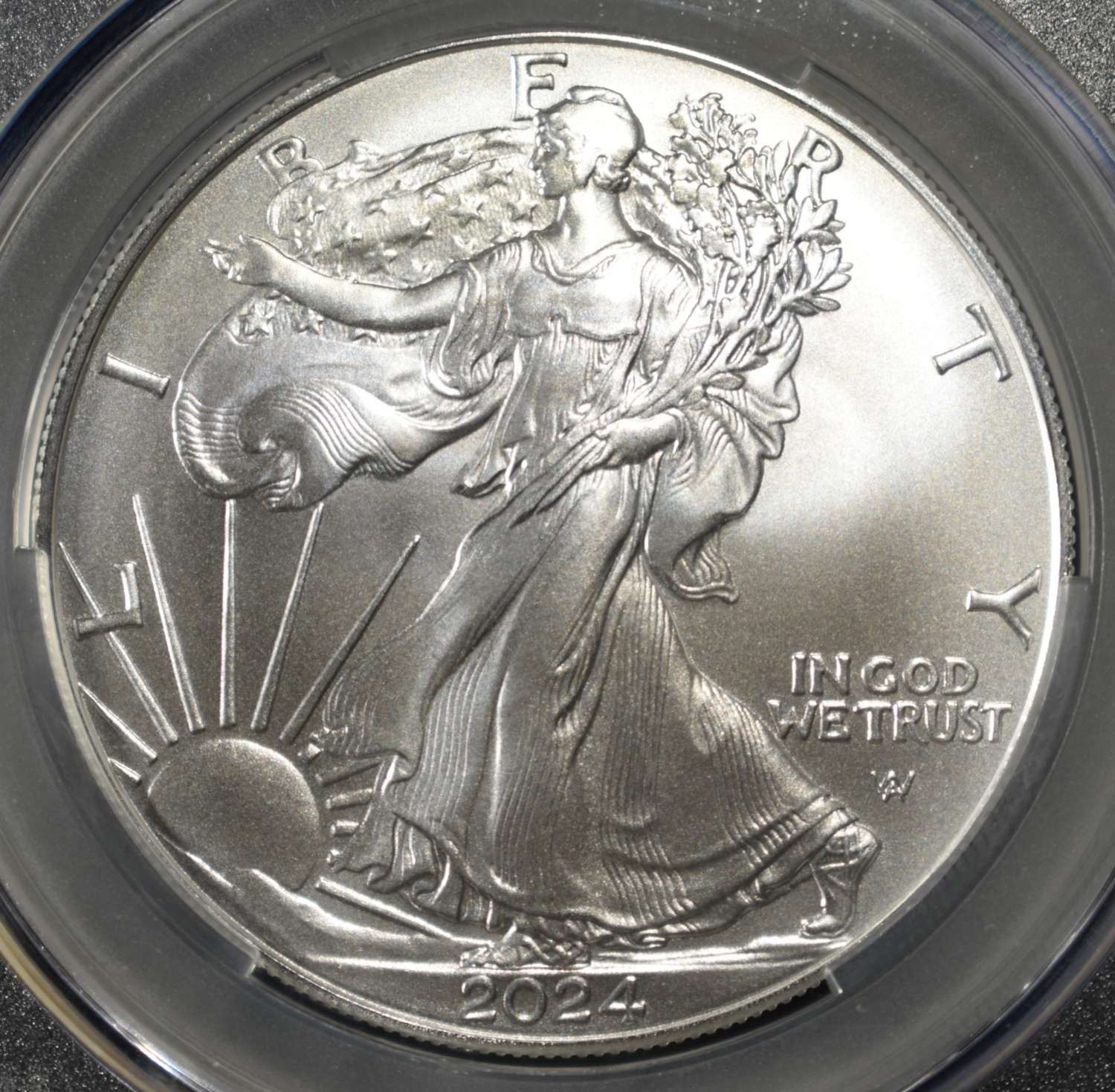 2024 AMERICAN SILVER EAGLE CAC MS70