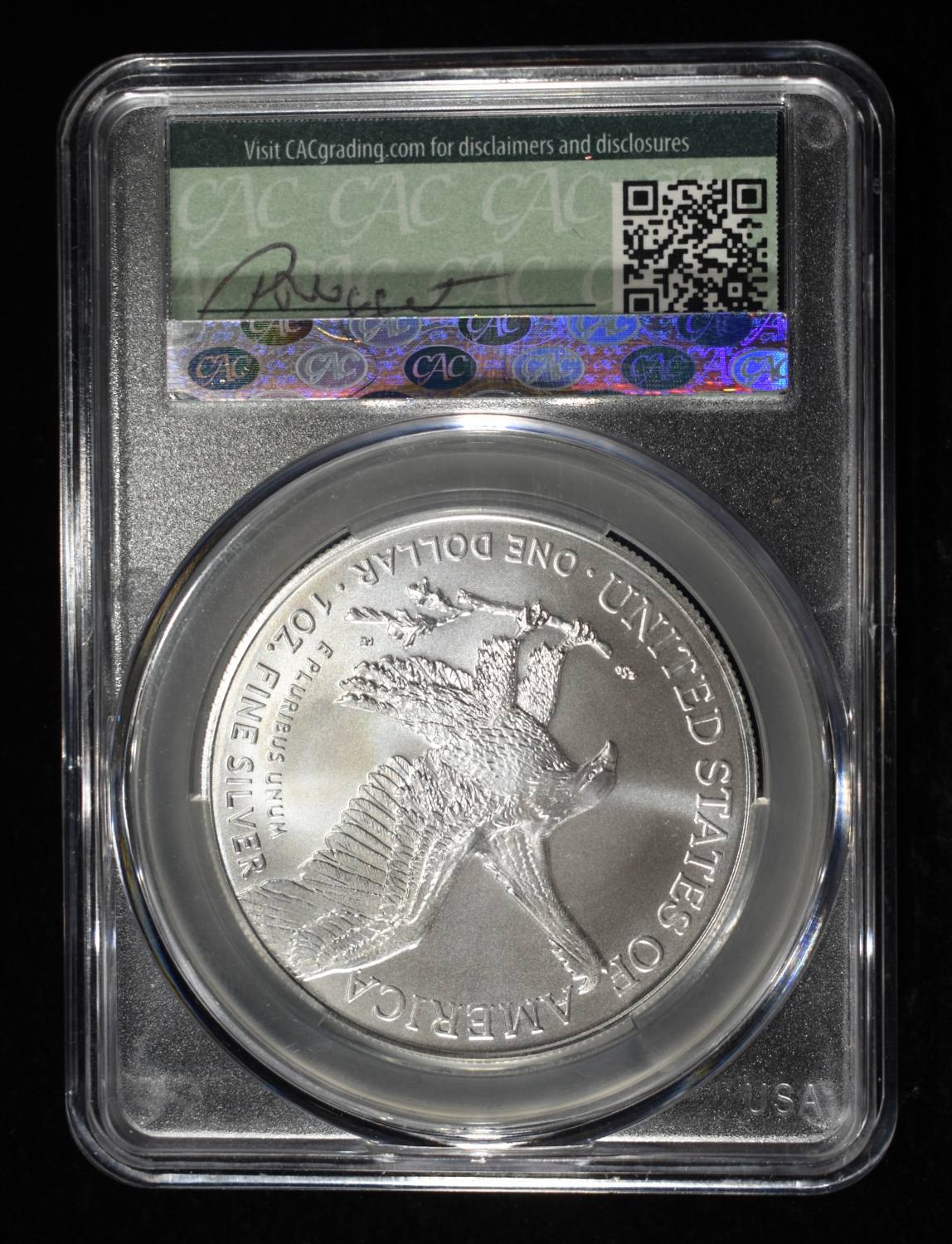 2024 AMERICAN SILVER EAGLE CAC MS70