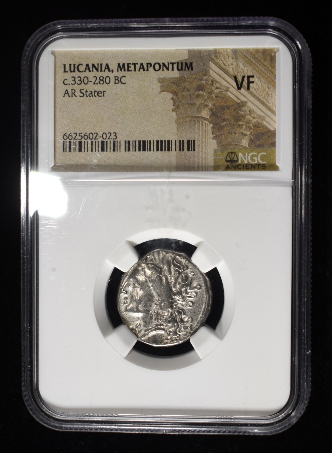c.330-280 BC LUCANIA, METAPONTUM AR STATER NGC VF
